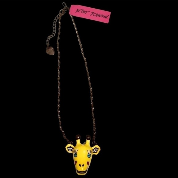 NWT Betsey Johnson Critter Giraffe Necklace - Picture 6 of 8